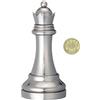 Bartl Eureka 473685 Queen Cast Scacchi Game, Argento