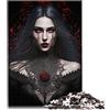 BUBELS Puzzle gotico fantasma dell'oscurità per adulti, 1000 pezzi in cartone, puzzle difficile e stimolante, 1000 pezzi, 10,27 x 14,96 pollici