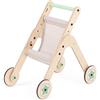 Mamatoyz 04TSTR Triio Stroller Passeggino Giocattolo per Bambole in Legno Multistrato di Betulla Naturale Walker Primi Passi per Imparare a Camminare con Ruote Regolabili