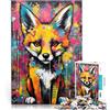 AITEXI Puzzle da 1000 pezzi per adulti Volpe dei bassifondi di Banksy Per il divertimento in famiglia con poster abbinato e foglio di quiz 75x50cm