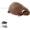 Ysaca Peluche Topo Paffuto, Peluche Realistico di Topo Grasso Carino, Morbido Cuscino Jumbo Paffuto per Letto Divano Decorazione Stanza, Regalo Abbracciabile per Adulti (Marrone, 50cm)