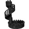 Ronyme Torre dei Dadi Torre di Lancio dei Dadi con Vassoio Accessorio Ornamento da Tavolo Giochi da Tavolo Torre Castello Gioco di Ruolo retrò per Rpg, Nero