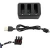 ZYGY 1PCS 3in1 Caricabatterie per Tello RC Quadcopter Batteria al Litio Caricabatterie-Nero