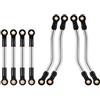 INJORA Collegamenti del Telaio in Acciaio Inossidabile ad Alta Altezza per Upgrade 1/24 FMS FCX24M