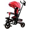 Colibrì - Triciclo Pieghevole Rosso Bambini 1+ Seduta Girevole 360° Cappottina Parasole Portaoggetti Manubrio Genitori Pedali Educativi Stabile e Comodo Triciclo Salvaspazio per Interni ed Esterni