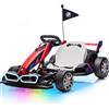 Mondial Toys Go Kart Elettrico per Bambini 24V Drift BMW con Licenza Ufficiale, 2 Motori Potenti, Sedile Regolabile, Luci LED, 2 Velocità, Freno e Acceleratore Separati, 6-12 Anni (Rosso)