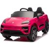Beneo Motors Auto elettrica per bambini Porsche Macan 12V con licenza, a trazione posteriore (posto singolo), rose, batteria al litio, sedile largo, assi con sospensioni, telecomando 2,4 GHz, lettore MP3
