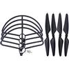 ZYGY Le Lame Principali Elica di Ricambio + Propulsore Protector per Hubsan H501S RC Quadcopter Drone H501S H501A H501C H501M H501S W H501S PRO RC Quadcopter - Nero