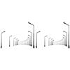 Marclix 40PZ Model Railway 10cm Lampione Lampioni Ho Scala 1:87 LED 3V Resistori LQS08 Testa Singola-Bright Bianca