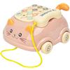 Generisch 2026 Baby Handy Pretend Phones per ragazzi e ragazze Migliori regali di compleanno musicali per bambini piccoli chiamata educativa e chat gioco educativo Telefono con luce (taglia unica)