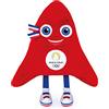 Doudou et Compagnie - Peluche Phryge 35 cm - Mascotte ufficiale JO PARIS 2024 - Peluche dei Giochi Olimpici e Paralimpici di Parigi 2024 - Fome Bonnet Frygian - Rosso - 35 cm - JO2402