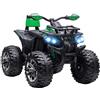 HOMCOM 12V Quad Elettrico per Bambini 3-5 Anni 3-8km/h, Auto Elettrica per Bambini con Doppi Motori, Ruote Larghe, Batteria 10AH, Musica, MP3, USB, Scheda TF, Fari e Pedale, 100x65x73 cm, Verde