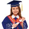 Generico Toga Bambino,Toghe Per Diplomi Bambini,Set Toga E Tocco Per Bambini 2-16 Costume Da Laureato Con Stola Cappello E Nappina Abito Diploma Asilo Scuola Materna Primaria Kit Completo Graduazione
