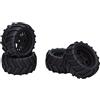 XUXHOU Pneumatici a Pale per Auto RC da 80 Mm, Plastica in Gomma, Trazione Premium per Camion 1/14 1/16, Perfetti per Sabbia e