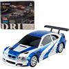 Lumitex RC Racing Drift Car 4WD - Auto da corsa giocattolo in scala 1/43 con giroscopio per effetto drifting e calendario dell'Avvento, Natale 2024, con giroscopio, nero e bianco