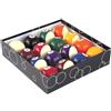 OAH Biglie Biliardo Pool. Set bilie 15 Palle numerate e Una Bianca Battente mm 57,2 Scatola 12 gessi pioneer