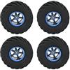 Generic Pneumatici RC, Driver Esagonale da 12 Mm 4 Pezzi Pneumatici Truck in Scala 1/10 Pneumatici e Ruote per Auto RC Upgrade in Gomma Ruote per Veicoli RC Set di Pneumatici per