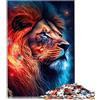 SIBREA Puzzle per adulti Leone 1000 pezzi Puzzle per adulti puzzle in legno per adulti e bambini dai 12 anni in su Giochi educativi Dimensioni: 50x75 cm