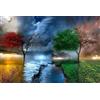 PEKNUX Versione Orizzontale Four Seasons Da 1000 Pezzi. Il Puzzle In Legno Puzzle Giocattoli Educativi Per Adulti