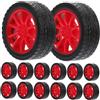 TOYANDONA 40 Pezzi Ruote Giocattolo per Auto Rc 30mm in Gomma ad Alta Precisione ASSE 2mm, Facile Installazione per Modelli Robotici ed Esperimenti Educativi