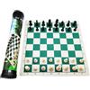 KiBcsLic Set di Scacchi da Torneo con Pezzi Completi E Scacchiera Arrotolabile Gioco Educativo Portatile dal Design Leggero Adatto per Principianti E Esperti, 52cmx8cmx8cm
