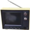 NASSMOSSE Casa delle Bambole TV in Scala 1:12 Mini TV Giocattolo Vintage Ricaricabile tramite USB che Può Riprodurre Video con Schermo LCD e Antenna Girevole a 180° Mobili per Casa delle Bambole per Accessori