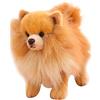 Suxdlan Giocattolo di Cotone Animale farcito Realistico di Simulazione Peluche Pomerania 10x9 Pollici