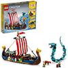 LEGO Creator 3-in-1 31132 Wikingerschiff mit Midgardschlange 31132