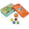 Legami - Biglie in Vetro, Glass Marbles, Contiene 20 Biglie e 1 Biglione, Vintage Memories, da Utilizzare su ogni Superfice, Diametro Biglie 1,7 cm, Diametro Biglione 2,5 cm