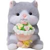 Nanmiyan Peluche - Bambola con Bouquet di Fiori,Peluche San,Regalo Per Moglie Ragazze Mamma Natale Compleanno Matrimonio San