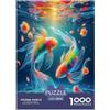 UXINYOUME Koi Fish Puzzle Giochi Educativo 1000 Pezzi Classici Good Luck Koi Puzzle Decorazione Perfetta Classici Giochi Per Adulti E Bambini Da 12 Anni 38x26cm/1000pcs