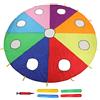 BSTCAR Gioca Al Gioco della Talpa con Paracadute Figure di Paracadute Giocattolo I Bambini Colorati Giocano Al Gioco All'aperto con Paracadute per il Gioco di Gruppo Cooperativo