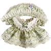 niannyyhouse Vestiti per bambole in peluche vintage floreale in pizzo copricapo da 20 cm accessori per bambole (verde chiaro)