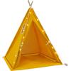 Treeisland Tipi Tenda per Bambini Giallo Tenda per Bambini con Opaco, Catena Luminosa, 120 x 120 x 140 cm, Tenda da Gioco per Bambini Ragazze e Ragazzi