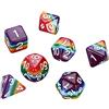 Gcljlmy Set di 7 dadi D8 D10 D% D12 D20, colori arcobaleno, per giochi da tavolo