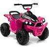 GYMAX Quad Elettrico per Bambini 12V, ATV Batteria con Velocità Alta/Bassa, Avanti/Indietro, Clacson, Musica, Fari a LED, Quadriciclo Motorizzato Giocattolo per Ragazzi dai 3 agli 8 Anni (Rosa)