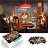 AITEXI Puzzle 1000 pezzi per adolescenti Cani che giocano a poker Giocattolo educativo per l'apprendimento Collezione di artisti, Belle arti 75x50cm