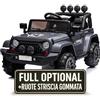 TOYSCAR Macchina Elettrica Per Bambini Fuoristrada Adventure Full Optional Auto Elettrica Per Bambini Telecomandata Sedile In Pelle Porte Apribili Doppio Motore Elettrico 12V TOYSCAR (Grigio)