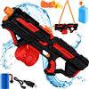 KESSER® Pistola ad acqua elettrica con batteria ricaricabile, Pistole a Spruzzo da 1000 ml + Serbatoio Supplementare da 600 ml, per Bambini e Adulti, raggio d'azione di 8 metri, Nero/Rosso