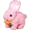 Generico Salting Bunny Toy, saltando Bunny, Animali di peluche di bambola di coniglio con coniglietto elettrico, Figure di peluche interattive, salto animale robotico, salto, naso a contrazioni