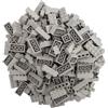 Q-Bricks Set di mattoncini classici | 300 pezzi di mattoni base in 5 forme | Colore: Grigio Chiaro | Confezionato in una scatola riutilizzabile | 100% compatibile| Prodotta nell'UE