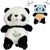 Generico Mangári Store - Panda Peluche che respira Musicale con Luci LED, Occhi Verdi Luminosi, 26 cm, Bianco e Nero, Calmante per Bambini