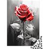 HLXZMCVBT Rose Puzzles 1000 Pezzi Per Adulti, Puzzle Classici Con Stampa Ad Alta Definizione, Gioco Di Famiglia, Team Building, Regali Per Amanti O Amici 1000pcs (75x50cm)