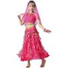 Wesaloes Vestito da Danza del Ventre per Bambina con Paillettes Set 5 Pezzi Costume Principessa Araba Bambina con Frange Costumi di Carnevale, Bollywood e Halloween per Ragazze (8-10 Years)