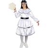 Pegasus Costume Pulcinella bambino/a (con Tamburello) Vestito Carnevale maschere tradizionali (M 6/7 ANNI, BAMBINA)