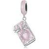 Teleye Ciondolo per amanti delle carte dei tarocchi Ciondolo in argento sterling 925 adatto per collana con bracciale Pandora