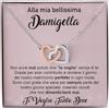 Bramart Collana Donna Alla mia Damigella Ti voglio un Mondo di Bene Finitura Argento, Oro Idee Regali per lei Compleanno, Natale - Cofanetto con DEDICA incluso (Damigella 3)
