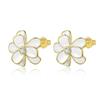 FUSHENGTER Orecchini Donna Regalo 925 Pendenti Orecchini A Bottone A Forma Di Fiore Per Donna Orobianco
