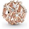 PANDORA Ciondolo a costellazione aperta con zirconi cubici in lega di metallo placcato oro rosa 14 carati Timeless Collection, misura unica, Placcato oro, Zirconia cubica