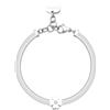 S'Agapõ Bracciale Donna in Acciaio e Cristalli con Simbolo Fiore | Collezione Click - SCK246